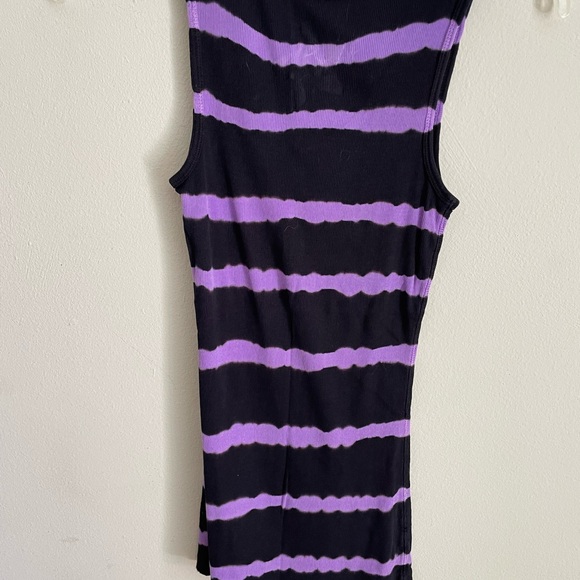 Nollie Purple and Black Striped Tank Top M - Picture 3 of 4